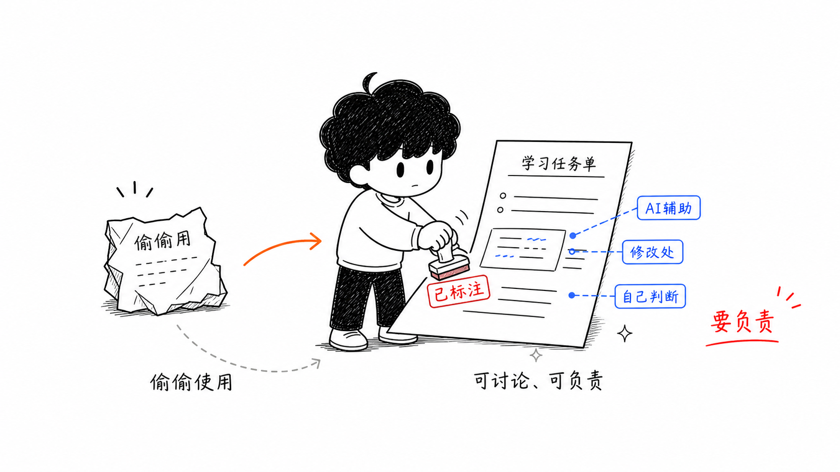 AI 使用透明标注